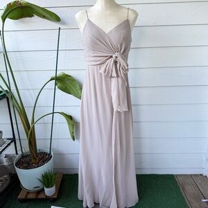 Bill Levkoff Gown –‎ Women’s Size 4 (Mushroom Taupe Bridesmaid Dress)
